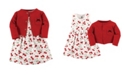 Hudson Baby Dress and Cardigan Set, Cherries, 5 Toddler